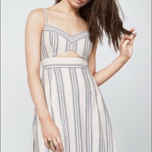 BCBG Dresses & Skirts - BCBG Stripe Cutout Dress 0